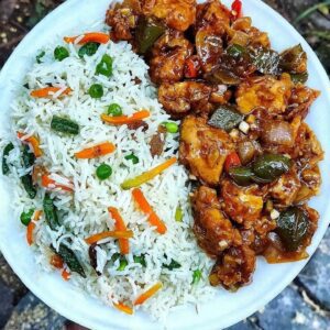 Beef Chilli Dry With Rice
