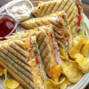 Club Sandwich with Fries